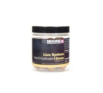 Бойли насадкові CC Moore Live System Hard Hookbaits 15 мм, 50 шт., солодкі тонучі бойли CCMoore Live 92803 фото