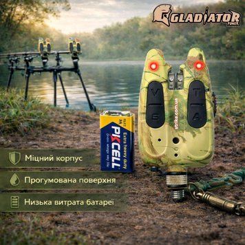 Електронний сигналізатор клювання Gladiator RF1118 / GR1118 Camo RF1118 Camo фото