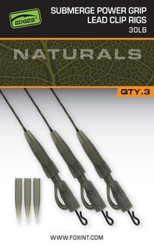 Готова оснастка безпечна кліпса FOX Naturals Sub Power grip lead clip 30lb, 3шт CAC850 фото