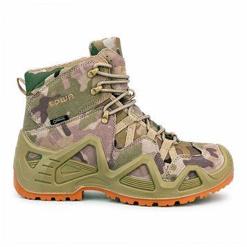 Тактичні черевики Lowa Multicam &mdash; водонепроникний Gore-Tex, посилений захист Ботинки Lowa мультикам фото