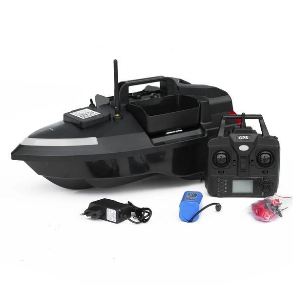 Прикормочний кораблик Flytec GPS RC V020 Black, короповий кораблик з 3 бункерами Flytec GPS RC V020 Black фото