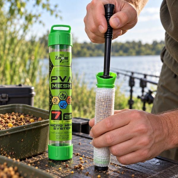 ПВА-сітка на трубці Carp Zoom CZ PVA Mesh 25 мм &times; 7 м з поршнем CZ7488 фото