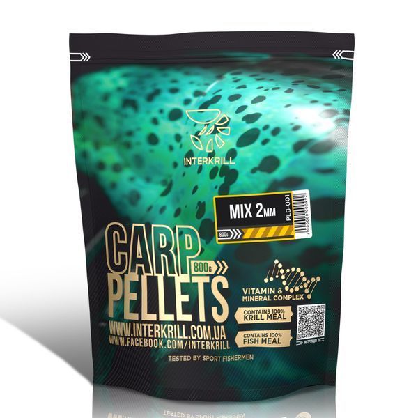 Пеллетс Interkrill Pellets Mix 2mm800г PLB-001 фото