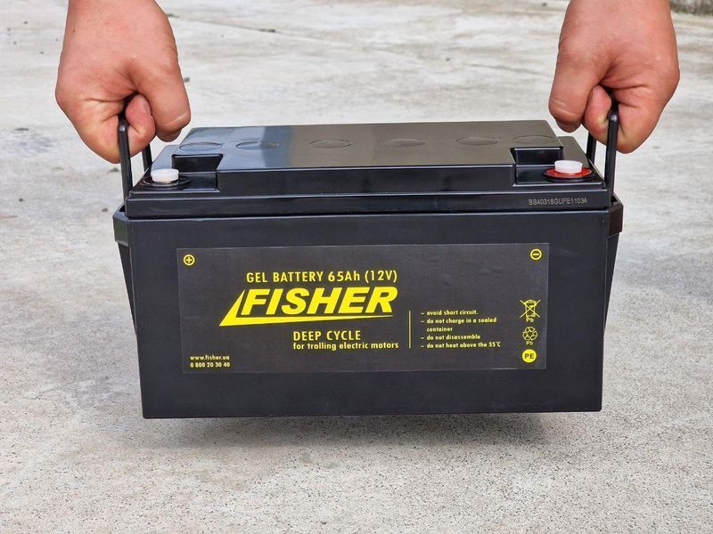 Гелевый аккумулятор глубокого разряда Fisher 65Ah, фірмовий тяговий акумулятор Fisher 65А/ч Fisher 65Ah фото