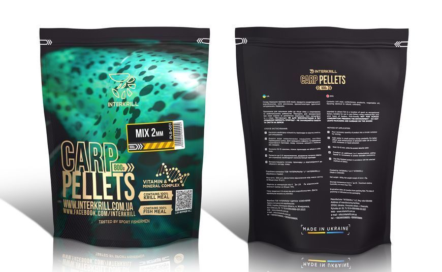 Пеллетс Interkrill Pellets Mix 2mm800г PLB-001 фото