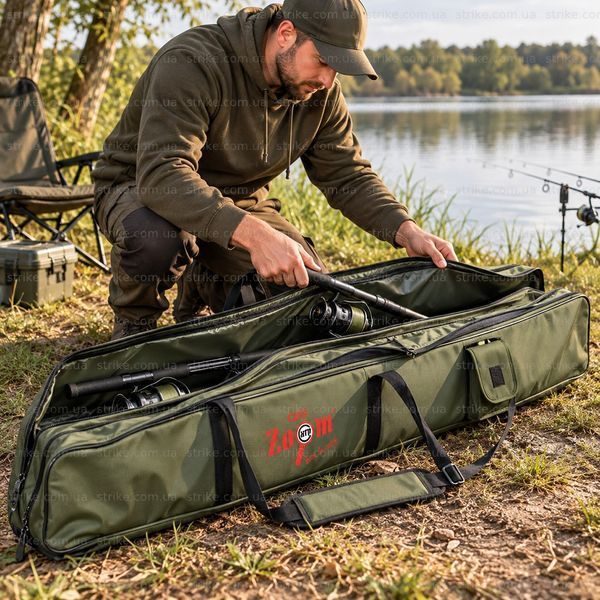 Рыболовный чехол Carp Zoom NS Double Rod Bag CZ4090 140 см &mdash; двухсекционный, для удилищ с катушками CZ4090 фото