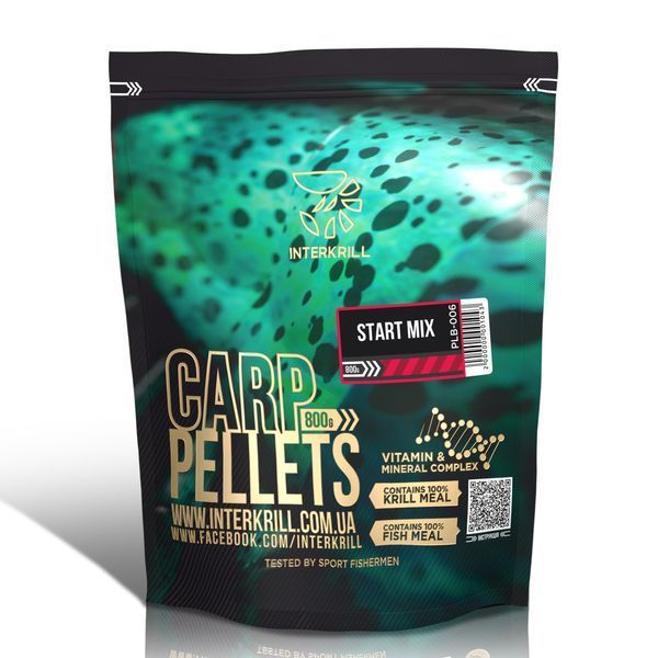 Пелетс Interkrill Pellets Start Mix 2мм/4мм 800г PLB-006 фото