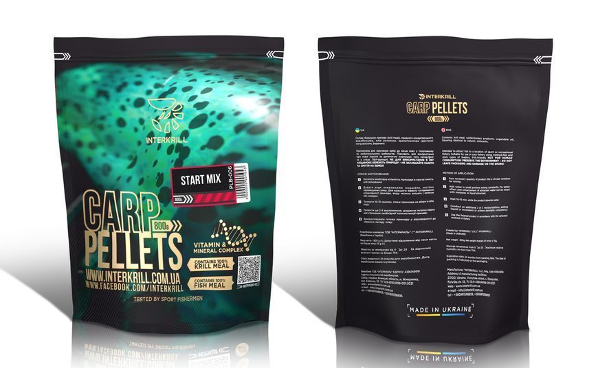 Пелетс Interkrill Pellets Start Mix 2мм/4мм 800г PLB-006 фото