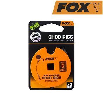 Готові повідки чод-ріг Fox Edge Armapoint Stiff Rig Beaked Chod Rigs 25lb с крючками №6 (3шт) CCR157 фото