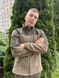 Тепла флісова куртка хаки со вставками Soft Shell,флисовая кофта Турция S,M,L,XL,XXL,XXXL. Кофта флис хаки Soft shel фото 3