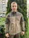 Тепла флісова куртка хаки со вставками Soft Shell,флисовая кофта Турция S,M,L,XL,XXL,XXXL. Кофта флис хаки Soft shel фото 1