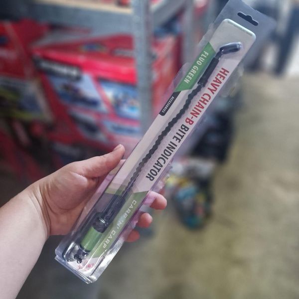 Свінгер Carp Zoom Heavy Chain-Black Bite Indicator (fluo green), якісний свінгер CarpZoom (Угорщина) CZ2651 фото