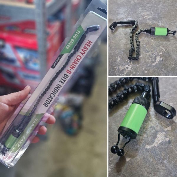 Свінгер Carp Zoom Heavy Chain-Black Bite Indicator (fluo green), якісний свінгер CarpZoom (Угорщина) CZ2651 фото