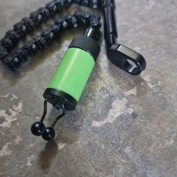 Свінгер Carp Zoom Heavy Chain-Black Bite Indicator (fluo green), якісний свінгер CarpZoom (Угорщина) CZ2651 фото