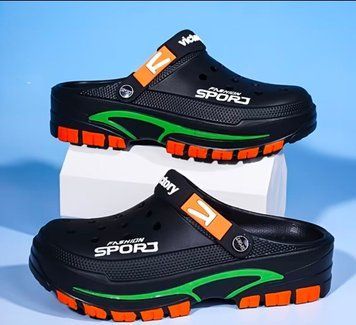Спортивные кроксы Fashion Sport EVA &mdash; удобные летние сандалии для дома, улицы и пляжа Fashion Sport черные фото