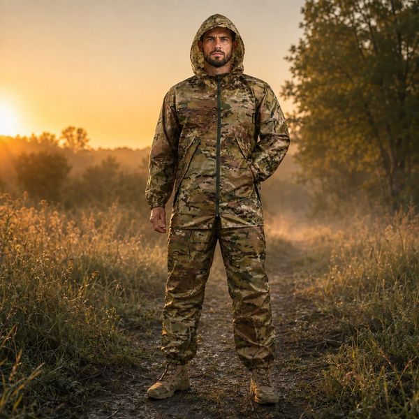 Костюм дощовик маскувальний штани + куртка, мультикам (не шерудит) Костюм дождевик мультикам фото