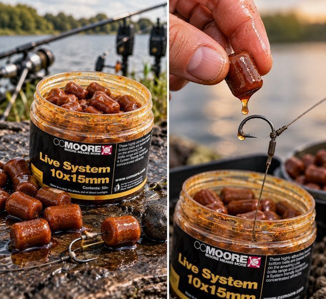 Бойлы CC Moore Live System Glugged Hookbaits 10x15 мм (50шт) 95308 фото