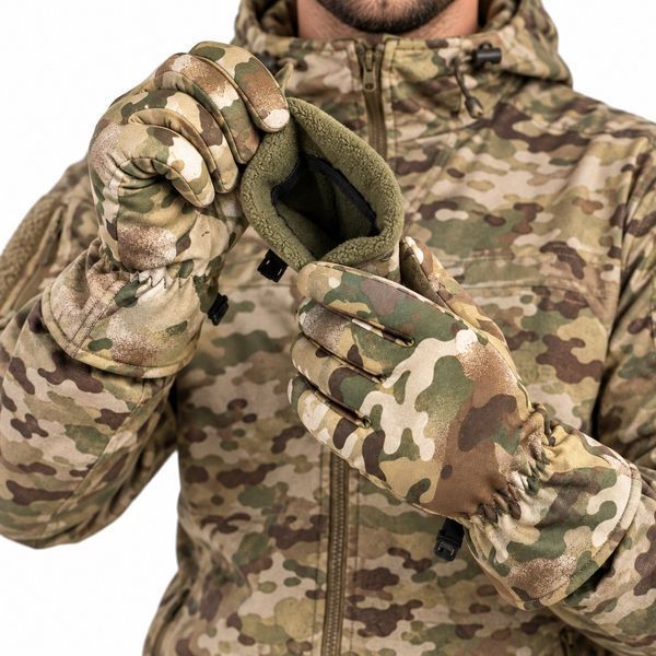 Рукавички Soft shell зимові на флісі мультикам, зимові водонепроникні рукавички Перчатки Soft shell мульт фото