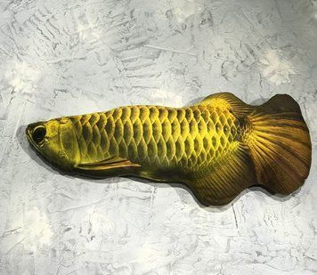 Декоративна 3D подушка Аравана Золотиста Аравана золотистая 38*14 фото