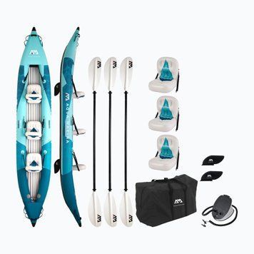 Надувной каяк Aqua Marina Betta BE-475 Blue 3-местный с AirDeck для рыбалки и отдыха BE-475 фото