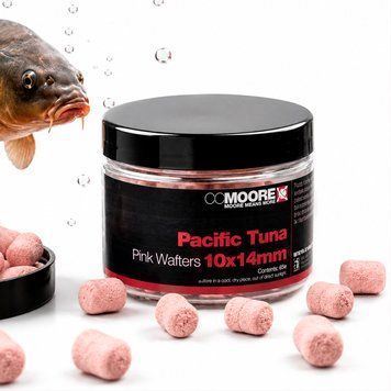 Бойлы нейтральной плавучести CC Moore Pacific Tuna Pink Dumbell Wafters 10X14mm (65шт) 95605 фото