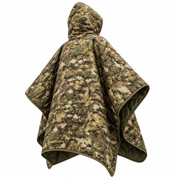 Спальник-пончо 4 в 1 Multicam утеплен для рыбалки, охоты и кемпинга Спальник 3 в 1 мультикам фото