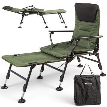 Кресло-кровать Ranger Wide Carp Lux SL-115, туристическая раскладушка 2 в 1 RA 2259 фото