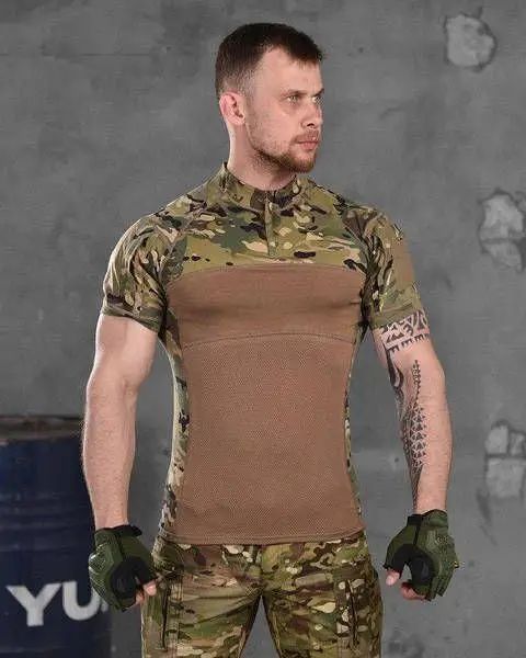 Тактический убакс ESDY Multicam с коротким рукавом, военная боевая футболка Убакс Esdy мультикам фото