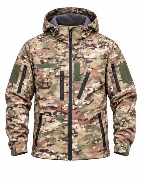 Демисезонный водонепроницаемый костюм (Soft shell+флис) 10 000мм! Soft Shell multicam фото