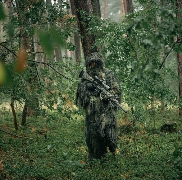 Маскувальний костюм "Лєший", зелений-білий-койот Костюм "Кикимора" фото