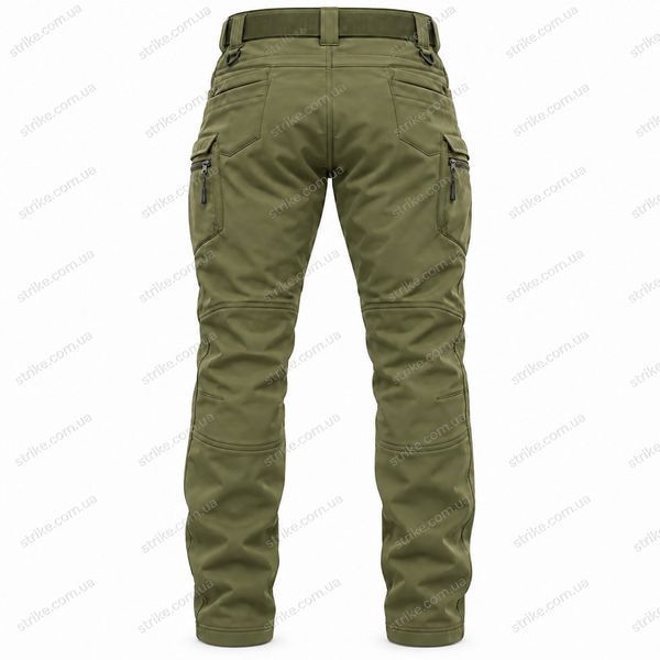 Утепленные тактические брюки Softshell STORM IX-7 Olive PA-02 &mdash; микрофлис, 10 000 мм IX-7 PA-02 хаки фото