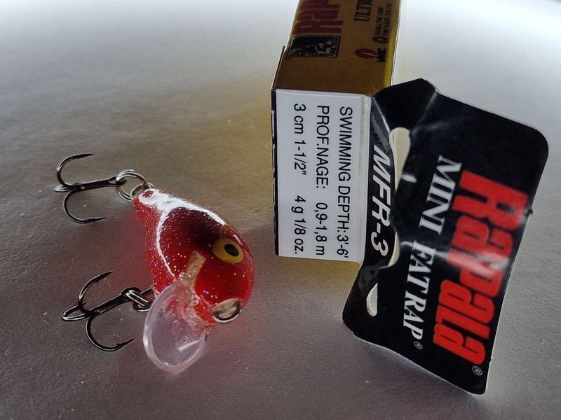 Воблер плавающий Rapala Mini Fat Rap 03 длина 3см вес 4гр FRHF MFR03 TR фото