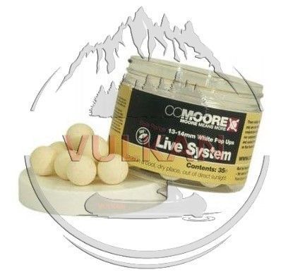 Коропові бойли поп-апи CC Moore Live System White Pop Ups 14мм (35шт) 90127 фото