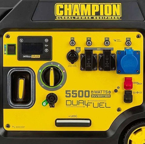 Інверторний генератор CHAMPION 5.5 кВт бензин/газ &mdash; тихий генератор із чистою синусоїдою 220 В 501003-UA фото