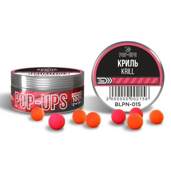 Поп апы Interkrill POP-UP 10mm Криль/Krill, 15г BLPN-015 фото
