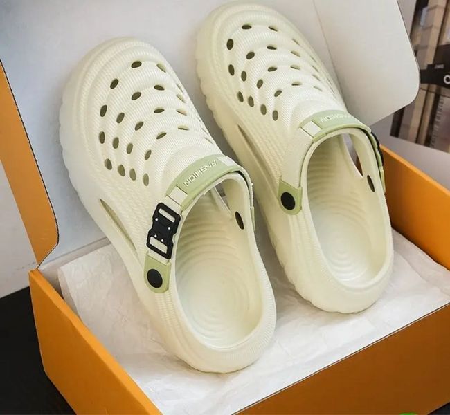 Жіночі крокси Wave Step з амортизувальною підошвою і вентиляцією для пляжу, басейну та повсякденного носіння, 36-42р. Wave Step Хаки фото