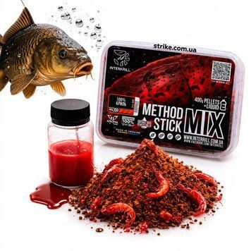 Пеллетс Interkrill "METHOD/STICK MIX" с ликвидом 100% криль PLS-005 фото