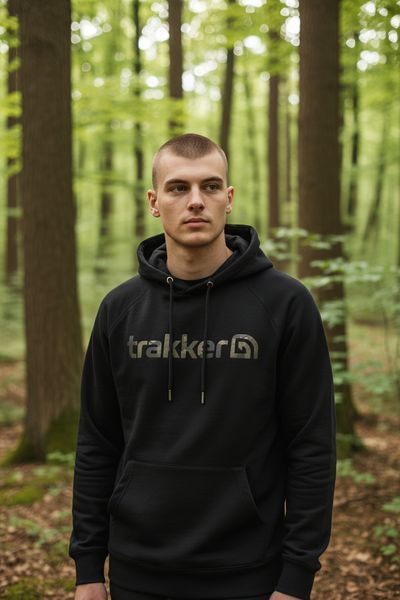 Чоловічі толстовка Trakker CR Logo Hoody Black Camo, чоловіче фірмове худі Trakker 207859 фото