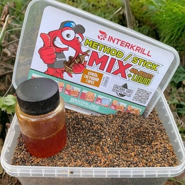 Пеллетс Interkrill "METHOD/STICK MIX" с ликвидом тигровый орех PLS-006 фото