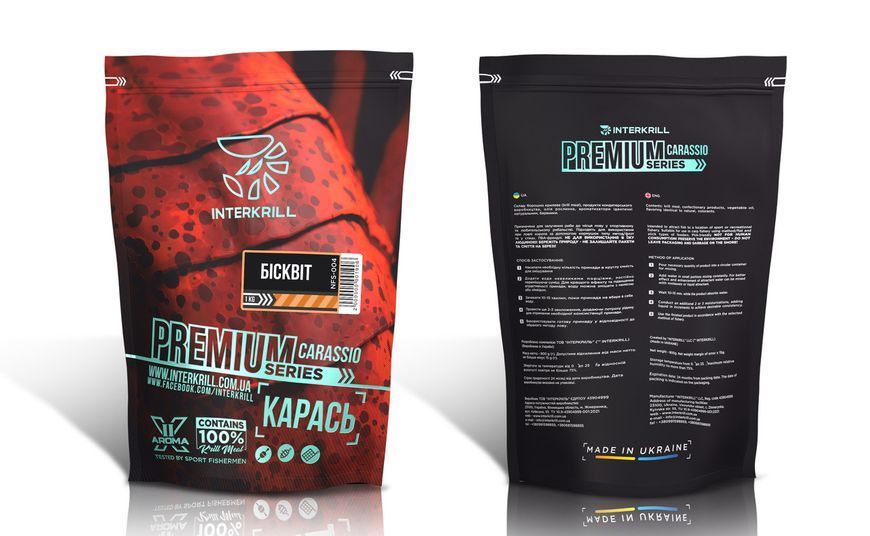 Прикормка Interkrill Premium Series "Карась-Бисквит" 1кг NFS-004 фото