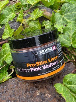 Вафтерсы CC Moore Pro-Stim Liver Pink Dumbell Wafters 10x14mm (65шт), бойлы CCMoore (колбаски с печенью) 98102 фото