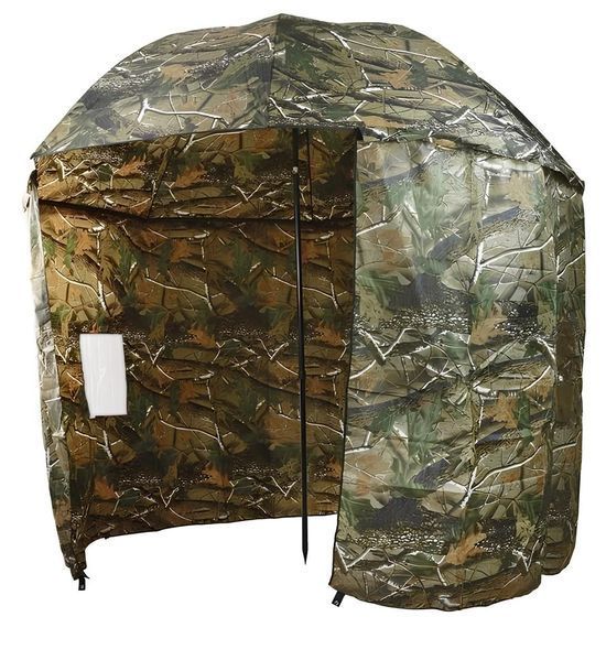Зонт-палатка камуфльований Carp Zoom Umbrella Shelter CZ5975 (250см), фірмова парасолька-намет Carp Zoom CZ5975 фото