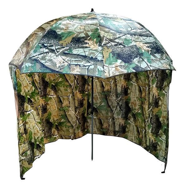 Зонт-палатка камуфльований Carp Zoom Umbrella Shelter CZ5975 (250см), фірмова парасолька-намет Carp Zoom CZ5975 фото