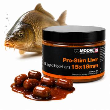 Насадочні бойли CC Moore Pro-Stim Liver Glugged Hookbaits 15x18mm (35шт) 90724 фото