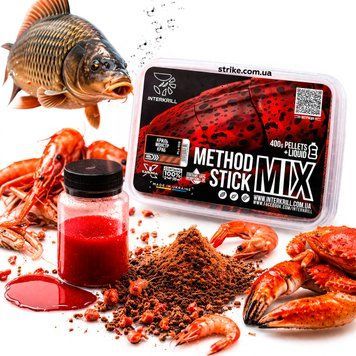 Пеллетс Interkrill "METHOD/STICK MIX" с ликвидом монстер краб PLS-009 фото