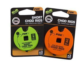 Готові поводки чод-ріг Fox Edge Armapoint Stiff Rig Beaked Chod Rigs 30lb с крючками №4 (3шт) CCR162 фото