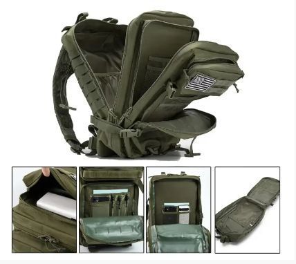 Рюкзак для туризма и рыбалки на 50л (материал Cordura) RT-1512 хакі фото