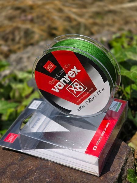 Шнур плетеный Lucky John Vanrex Х8 0,13мм 120м зеленый LJ4112-013 фото