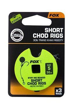 Готові поводки чод-ріг Fox Edge Armapoint Stiff Rig Beaked Chod Rigs 30lb с крючками №5 (3шт) CCR163 фото