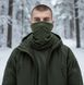 Тактическая балаклава маска для лица универсальная на флисе полумаска унисекс цвет олива Тактическая маска олива фото 4